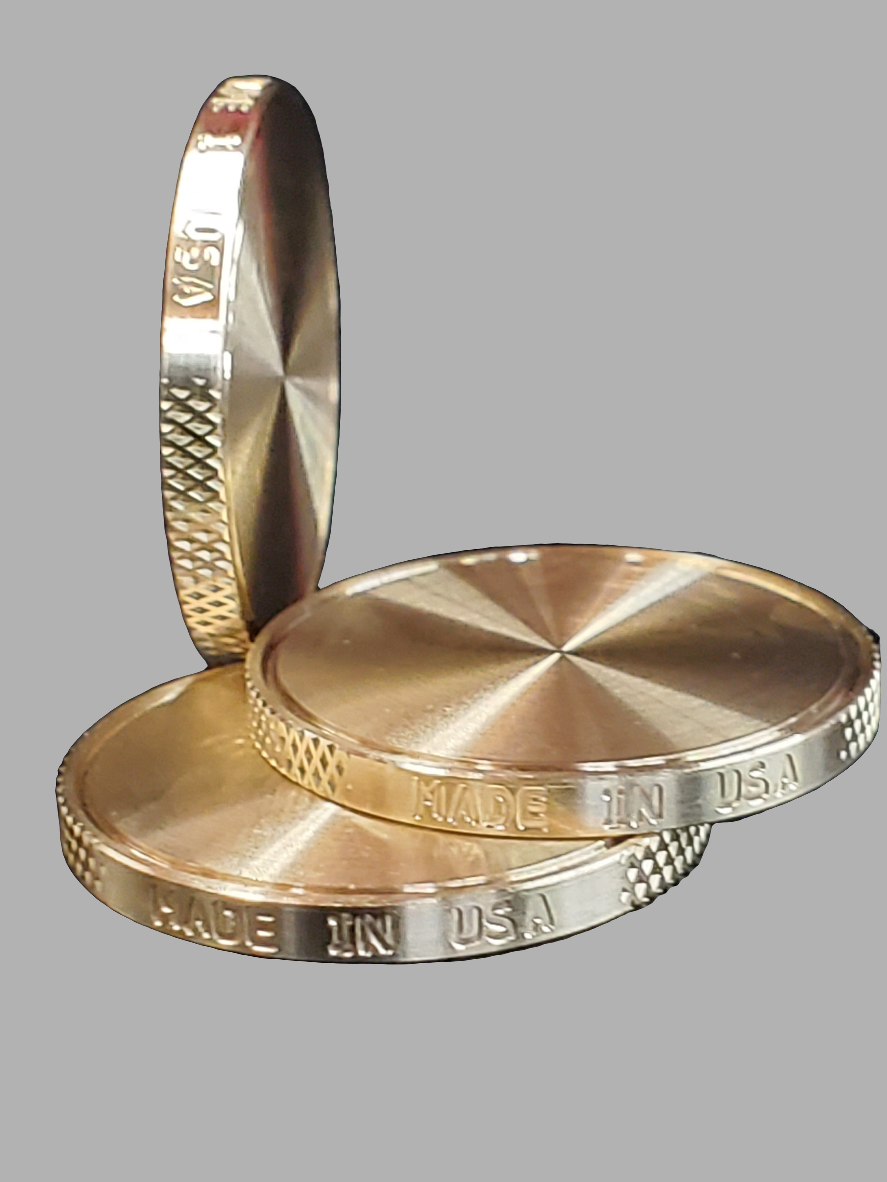 Texted Circular Rounds - 1-1/4" x 1/8"